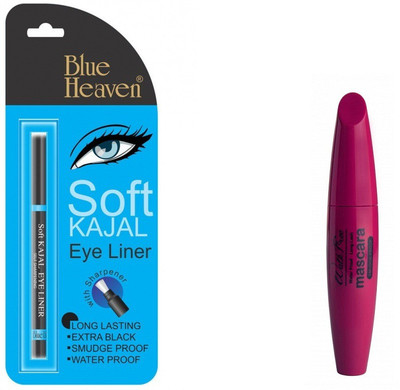 BLUE HEAVEN soft kajal liner ,walk free mascara(2 Items in the set)