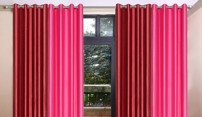 45% OFF on Madhav product 212 cm (7 ft) Polyester Door Curtain (Pack Of 4)(Solid, Multicolor)