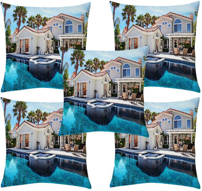 

PHome Decor Printed Cushions Cover(Pack of 5, 40 cm*40 cm, Multicolor)