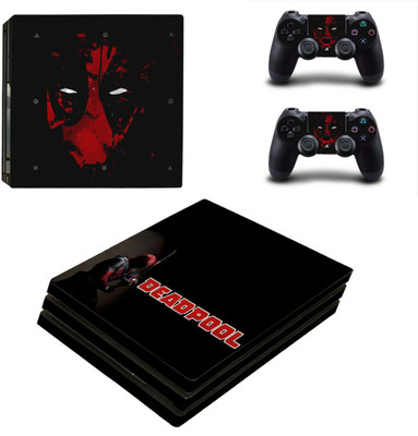 

Hytech Plus Deadpool Ultimate Black Edition Theme Sticker for PS4 PRO Console & 2 Controllers Gaming Accessory Kit(Multicolor, For PS4)