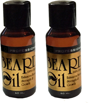 

Luv-Li PROFESSIONAL BEARD & MUSTACHE OIL 100% ORGANIC PACK OF 2 (60 ml EACH) Hair Oil(120 ml)
