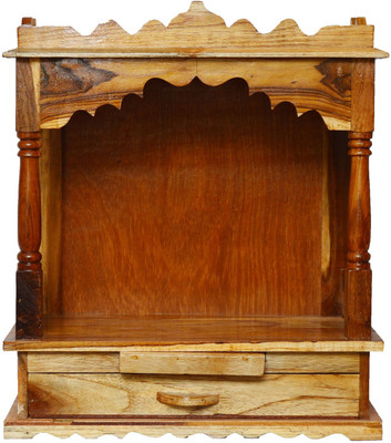 

Pavitra Ghar 15" x 7" x 17" Teakwood ( Saagwan ) Temple Wooden Home Temple(Height: 38 cm)
