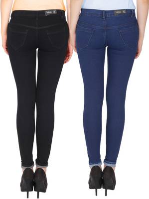 NJ's Slim Women's Black, Dark Blue Jeans