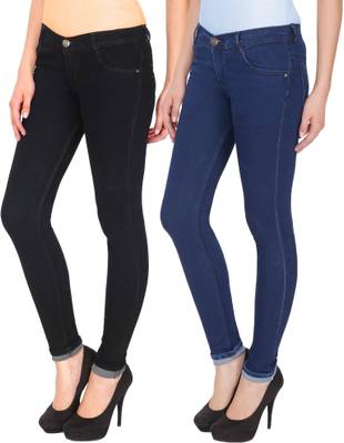 NJ's Slim Women's Black, Dark Blue Jeans