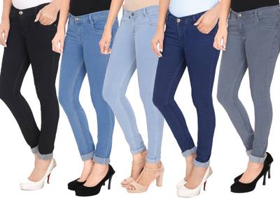 NJ's Slim Women's Black, Blue, Light Blue, Dark Blue, Grey Jeans