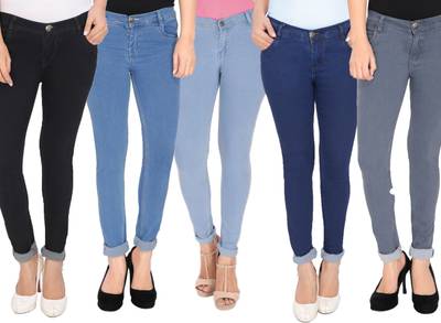 NJ's Slim Women's Black, Blue, Light Blue, Dark Blue, Grey Jeans