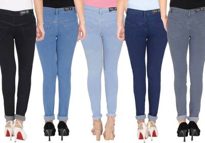 NJ's Slim Women's Black, Blue, Light Blue, Dark Blue, Grey Jeans