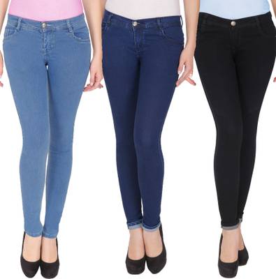 NJ's Slim Women's Black, Dark Blue Jeans