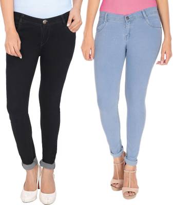 NJ's Skinny Women's Black, Light Blue Jeans