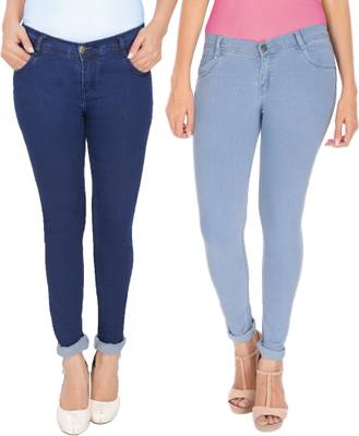 NJ's Slim Women's Light Blue, Dark Blue Jeans