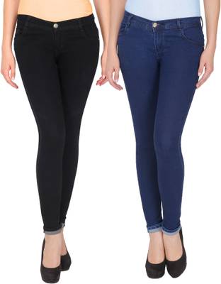 NJ's Slim Women's Black, Dark Blue Jeans