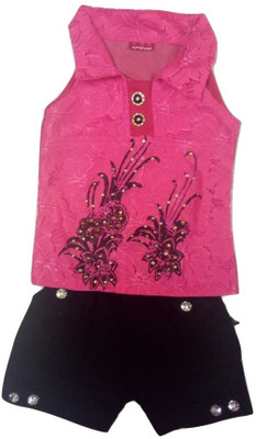 

Kid n Kids Girls Party(Festive) Top Pant(Pink