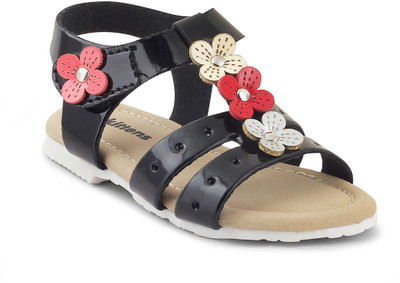

KITTENS Girls Sling Back Strappy Sandals(Black