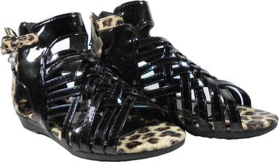 

WTdesign Girls Slip-on Gladiators(Black