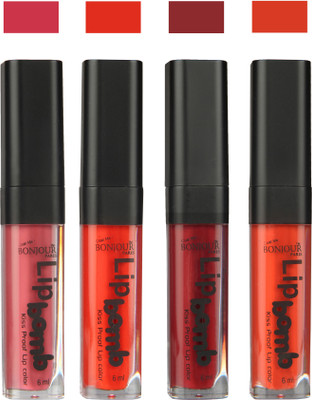 

Bonjour Paris Matte Lipstick(Nute-Fire Orange-Mauve-Brick Orange, 24 ml)