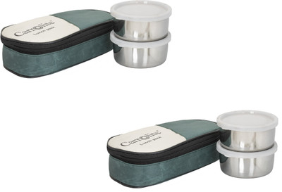 

Carrolite Combo Century Mehndi -White 4 Containers Lunch Box(800 ml), Multicolor
