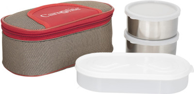 

Carrolite Century Large Red-Brown 3 Containers Lunch Box(650 ml), Multicolor