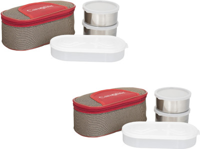 

Carrolite Combo Legend C_10 6 Containers Lunch Box(1300 ml), Red brown