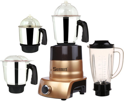 

Sunmeet MA ABS Body MGJ WOF 2017-200 600 W Juicer Mixer Grinder(Gold, 4 Jars)