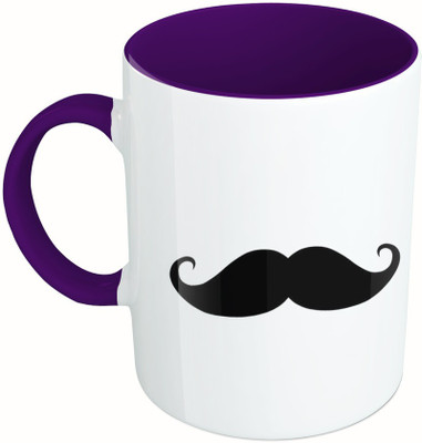 

MiiCreations Printed Two Tone Blue And White My Dad My Hero Ceramic Mug(325 ml), Multicolor