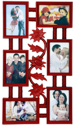 

Archies Frames Generic Photo Frame(Red, 6 Photos)