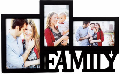 

Shree Shyam Crafts Generic Photo Frame(Black, 3 Photos)