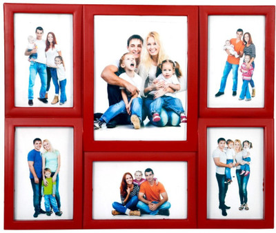 

Archies Frames Generic Photo Frame(Red, 6 Photos)