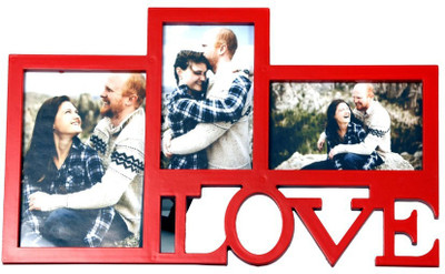 

Archies Frames Generic Photo Frame(Red, 3 Photos)