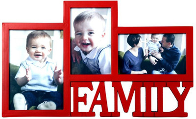 

Archies Frames Generic Photo Frame(Red, 3 Photos)