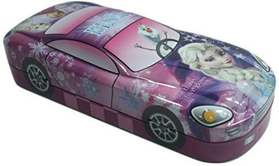 

Shree Krishna Handicrafts And Gallery Frozen Car Shape (Set of 2, Pink) Art Metal Pencil Box(Set of 1, Multicolor)