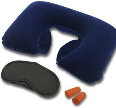 Alpyog Foam Solid Travel Pillow Pack of 1(Blue)