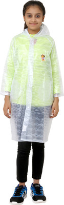 

Finery Self Design Boys & Girls Raincoat, White