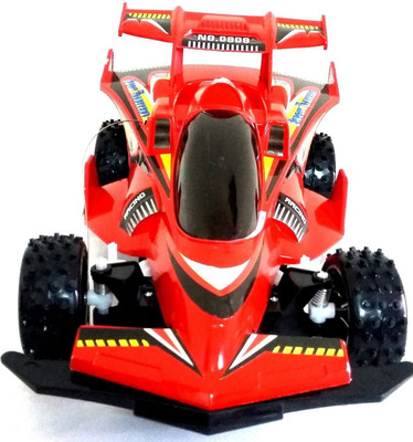 AM Enterprises Rechargeable RC Country Cross Racing Car with Lights and Music(Red)
