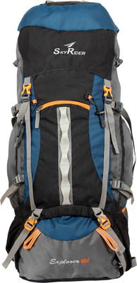 

SKYRIDER EXPLORER Rucksack - 80 L(Neon, Blue, Black, Grey), Black;blue;grey;neon