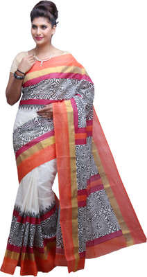 

Darps Self Design Balarampuram Cotton Saree(Multicolor), Cream