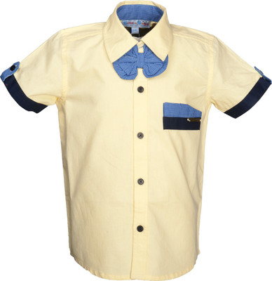 Beanie Bugs Boys Solid Casual Yellow Shirt