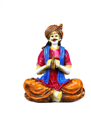 

Global Voice rajasthani marawadi Decorative Showpiece - 15 cm(Polyresin, Multicolor)