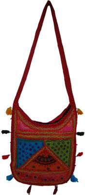 

The Living Craft Girls Casual Multicolor Cotton Sling Bag