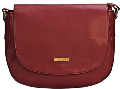 

Caliberry Women Casual Maroon PU Sling Bag