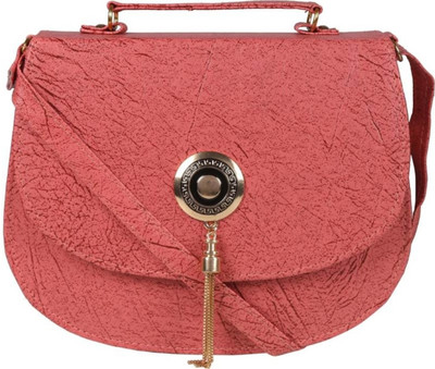 

baberwal enterprises Girls Casual Pink Leatherette Sling Bag