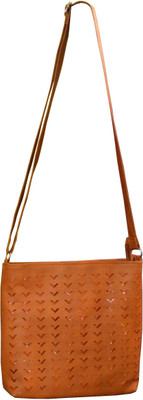 

DNS DESIGNER COLLECTION Women Casual Brown Leatherette Sling Bag