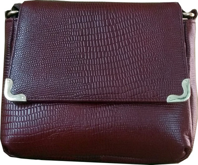 

Tan Ritcher Girls Formal Maroon Genuine Leather Sling Bag