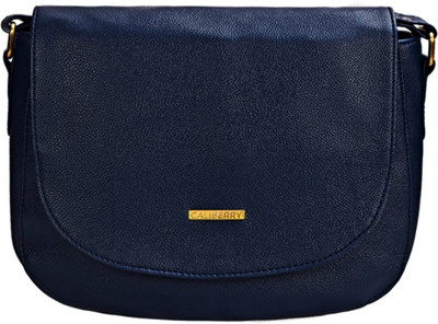 

Caliberry Women Casual Blue PU Sling Bag