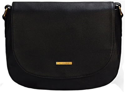

Caliberry Women Casual Black PU Sling Bag
