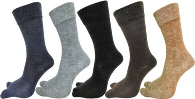 Tahiro Men & Women Solid Mid-Calf/Crew(Pack of 5)