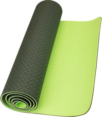 Neo Gold Leaf Eco Friendly Premium Quilaty Tpe Green 6 mm Yoga Mat, Green;olive green
