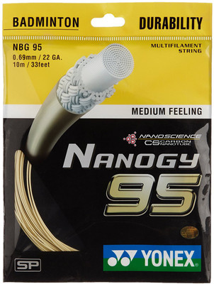 

Yonex Nanogy 95 0.69 Badminton String - 10 m(Gold)