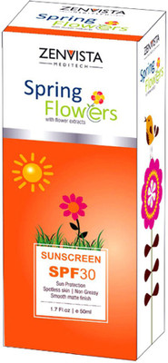 

Zenvista Meditech SPRING FLOWER SUNSCREEN SPF 30 - SPF 50 PA++(50 ml)