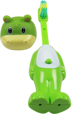 

Ole Baby The collectors edition of bounce up funny dino headed kids push button Extra Soft Toothbrush
