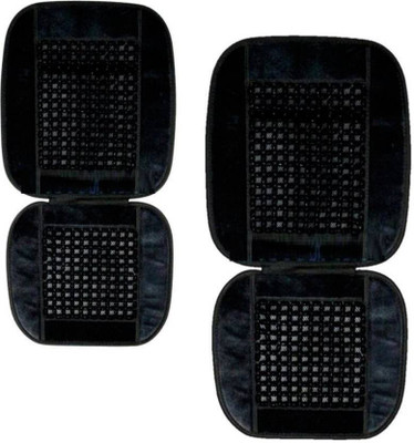 

Gking Velvet, Wooden Bead Seating Pad For Chevrolet Enjoy(Front Seats Black)